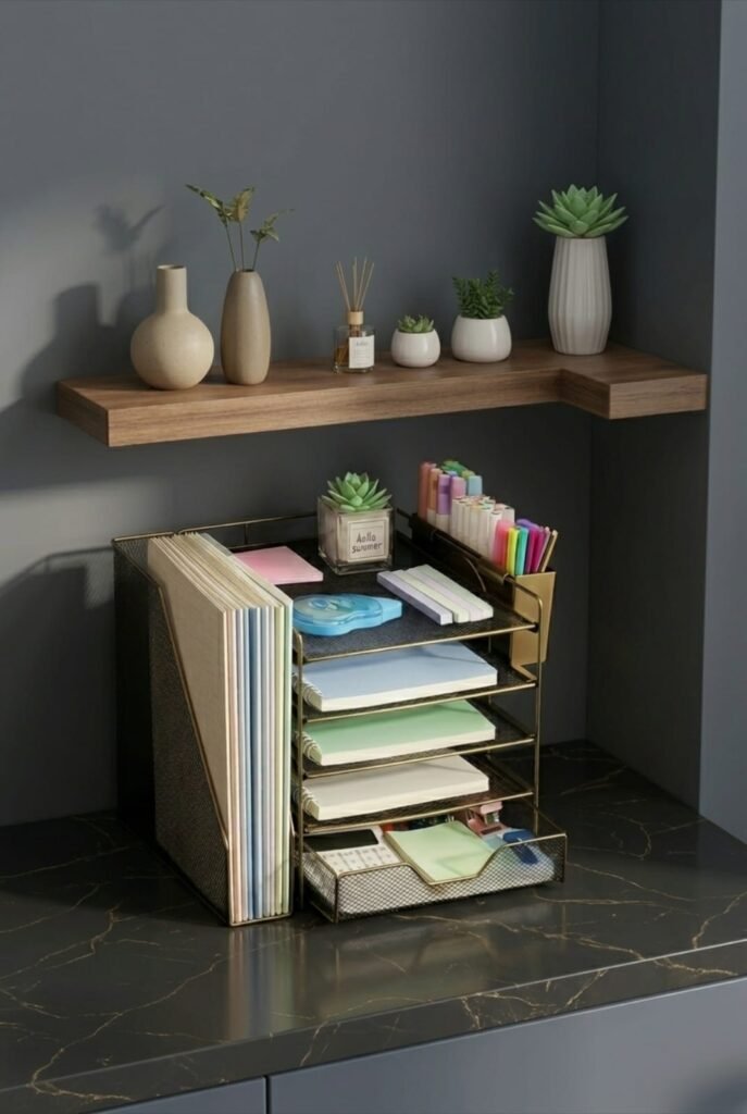 Desk Organizers and Accessories, 5-Tier Paper Letter Tray Organizer